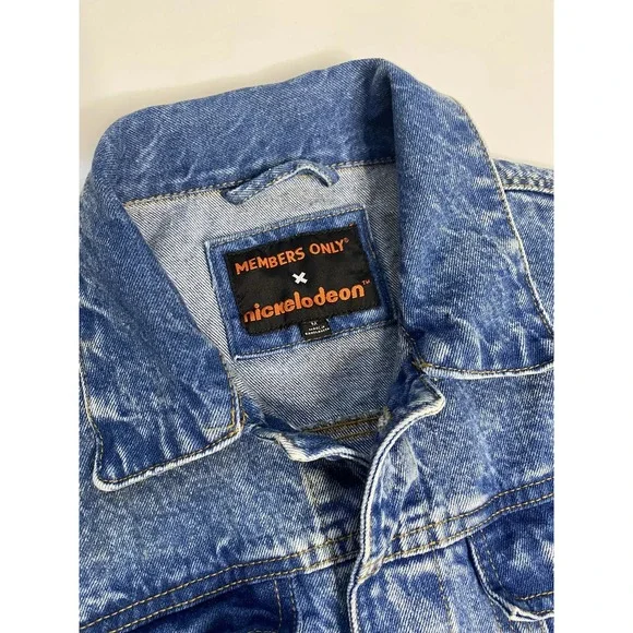 Members Only X Nickelodeon Denim Jacket / Men's Size Medium - Picture 2 of 4